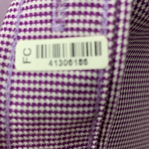 Michael Kors Mens No Iron Lavender Check Dress Shirt Size 15.5 (see mesurmnts) - Picture 4 of 6